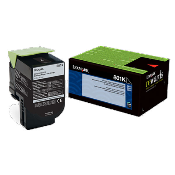 Lexmark CX310, CX410, CX510 Black Return Program Toner Cartridge for US Government (1,000 Yield) (TAA Compliant Version of 80C10K0)