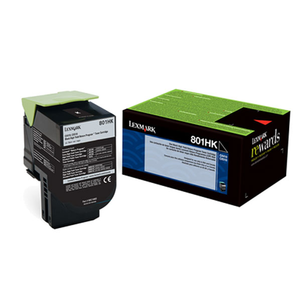 Lexmark CX410, CX510 High Yield Black Return Program Toner Cartridge for US Government (4,000 Yield) (TAA Compliant Version of 80C1HK0)