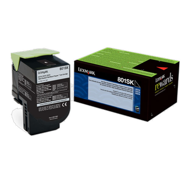 Lexmark CX310, CX410, CX510 Black Return Program Toner Cartridge for US Government (2,500 Yield) (TAA Compliant Version of 80C1SK0)
