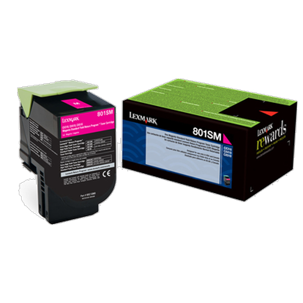 Lexmark CX310, CX410, CX510 Magenta Return Program Toner Cartridge for US Government (2,000 Yield) (TAA Compliant Version of 80C1SM0)