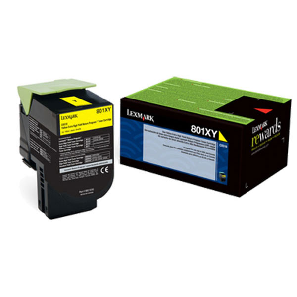 Lexmark CX510 Extra High Yield Yellow Return Program Toner Cartridge for US Government (4,000 Yield) (TAA Compliant Version of 80C1XY0)
