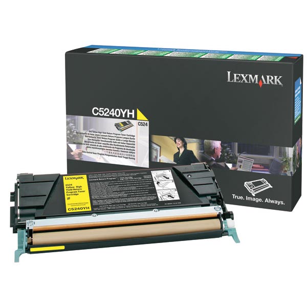 Lexmark C524 C532 C534 High Yield Yellow Return Program Toner Cartridge (5000 Yield)