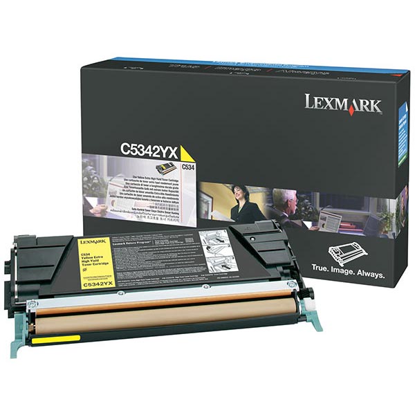 Lexmark C534 Extra High Yield Yellow Return Program Toner Cartridge for US Government (7,000 Yield) (TAA Compliant Version of C5342YX)