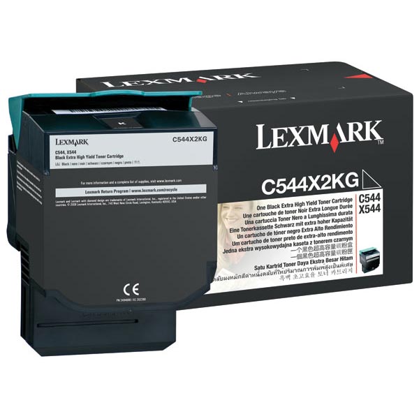 Lexmark C544, X544 Extra High Yield Black Non-Return Program Toner Cartridge (6,000 Yield)