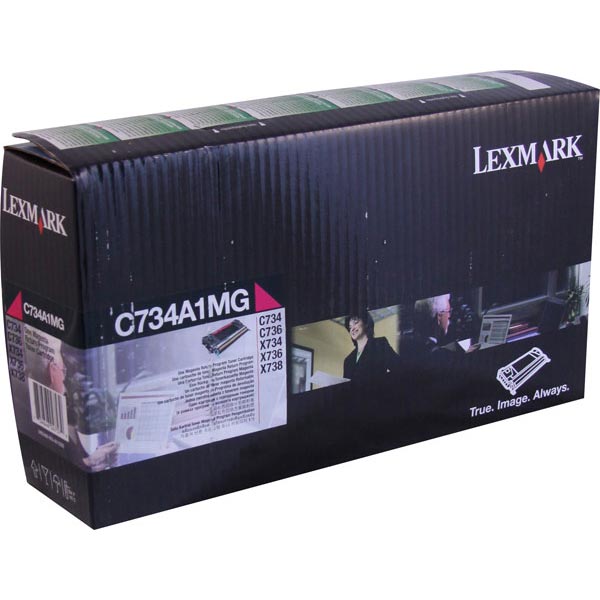 Lexmark C734, C736, X734, X736, X738 Magenta Return Program Toner Cartridge (6,000 Yield)