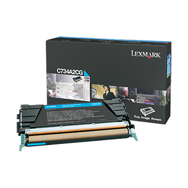 Lexmark C734, C736, X734, X736, X738 Cyan Non-Return Program Toner Cartridge (6,000 Yield)