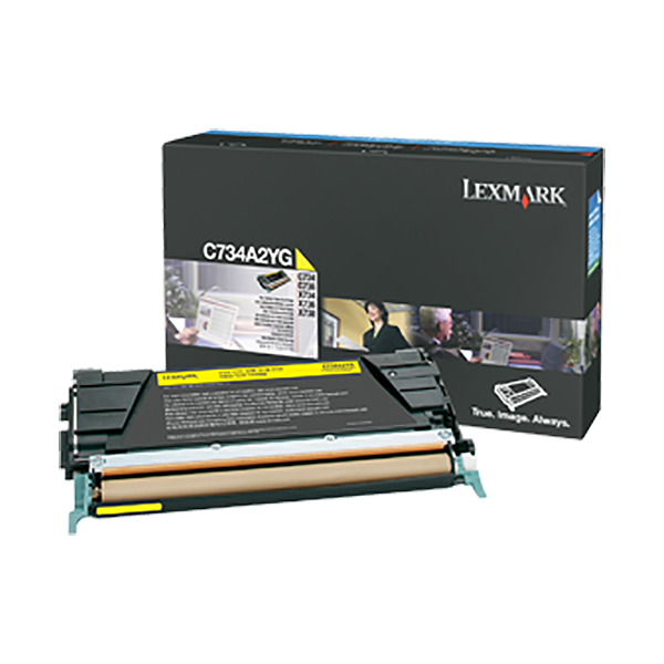 Lexmark C734, C736, X734, X736, X738 Yellow Non-Return Program Toner Cartridge (6,000 Yield)