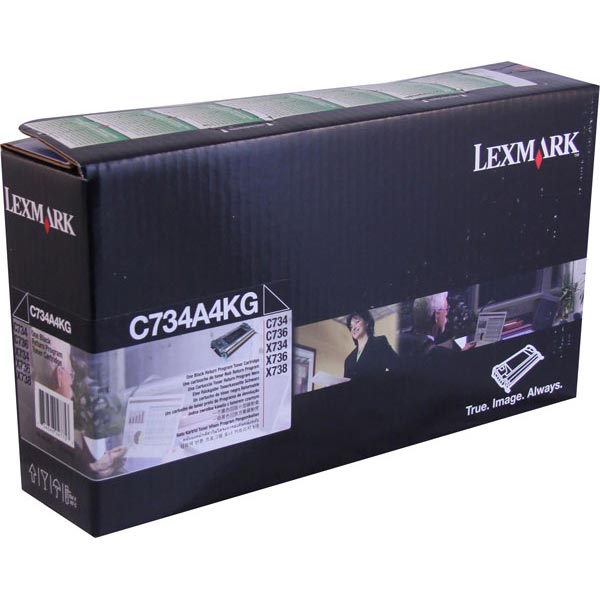 Lexmark C734, C736, X734, X736, X738 Black Return Program Toner Cartridge for US Government (8,000 Yield) (TAA Compliant Version of C734A1KG)
