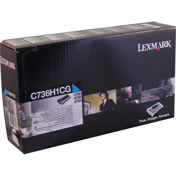 Lexmark C736, X736, X738 High Yield Cyan Return Program Toner Cartridge (10,000 Yield)