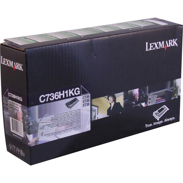 Lexmark C736, X736, X738 High Yield Black Return Program Toner Cartridge (12,000 Yield)