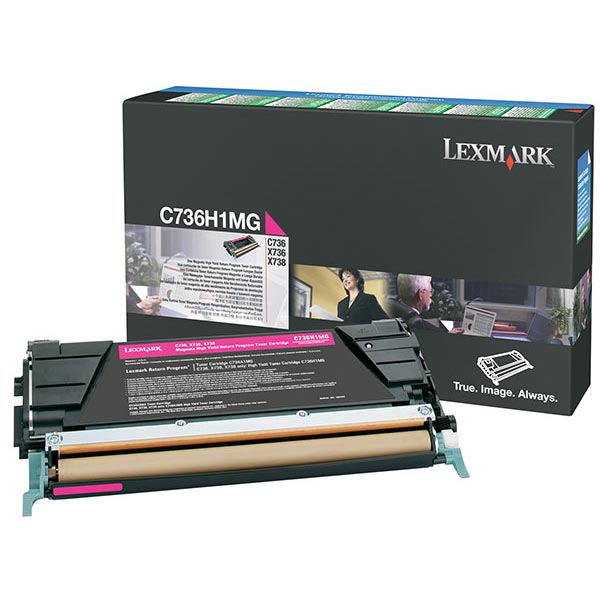 Lexmark C736, X736, X738 High Yield Magenta Return Program Toner Cartridge (10,000 Yield)