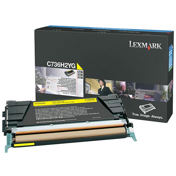 Lexmark C736, X736, X738 High Yield Yellow Non-Return Program Toner Cartridge (10,000 Yield)