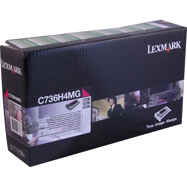 Lexmark C736, X736, X738 High Yield Magenta Return Program Toner Cartridge for US Government (10,000 Yield) (TAA Compliant Version of C736H1MG)