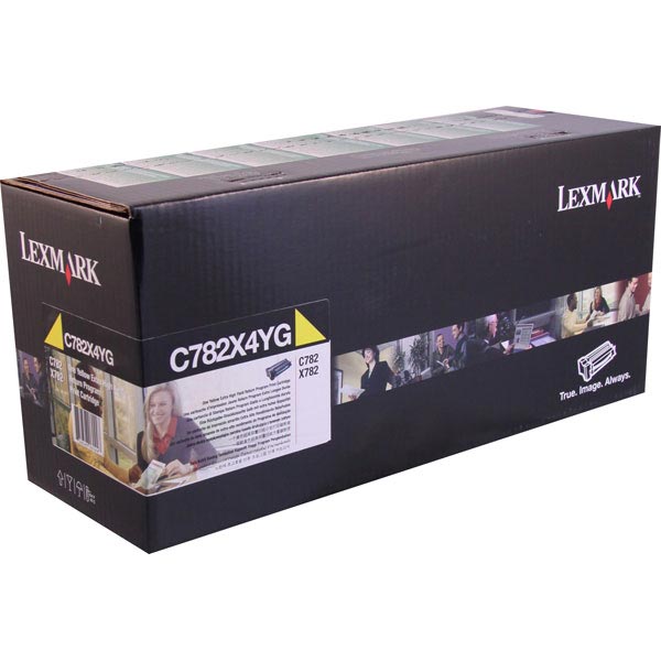 Lexmark C782, X782e Extra High Yield Yellow Return Program Toner Cartridge for US Government (15,000 Yield) (TAA Compliant Version of C782X1YG)