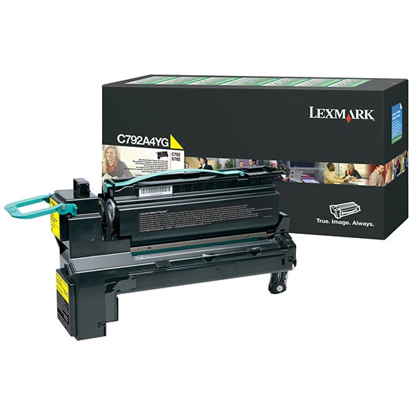 Lexmark C792, X792 Return Program Yellow Toner Cartridge for US Government (6,000 Yield) (TAA Compliant Version of C792A1YG)