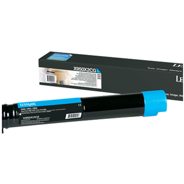 Lexmark X950, X952, X954 High Yield Cyan Non-Return Program Toner Cartridge (22,000 Yield)