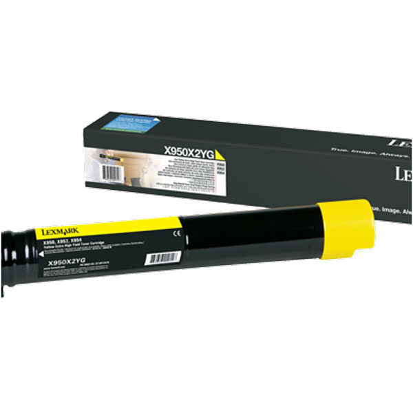 Lexmark X950, X952, X954 High Yield Yellow Non-Return Program Toner Cartridge (22,000 Yield)