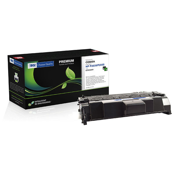 MSE Remanufactured Extended Yield Toner Cartridge for LJ P2035 P2055 (Alternative for HP CE505A 05A) (4000 Yield)