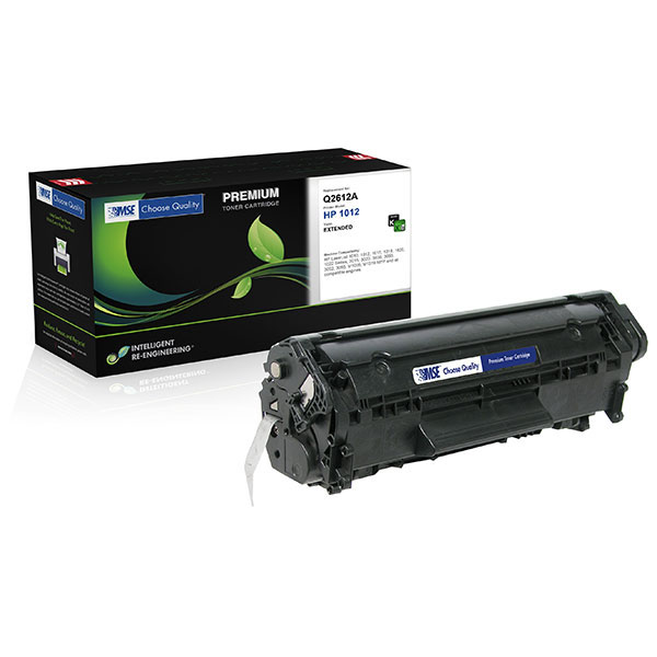 MSE Remanufactured Extended Yield Toner Cartridge for LJ 1010 1012 1015 1018 1020 1022 3015 3020 3030 3050 3052 3055 M1005 M1319 (Alternative for HP Q2612A 12A) (4000 Yield)