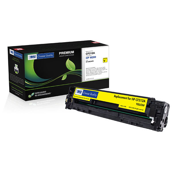 MSE Remanufactured Yellow Toner Cartridge for LJ Pro 200 Color M251 M276 imageCLASS MF8280CW (Alternative for HP CF212A 131A Canon 6269B001AA 131) (1800 Yield)