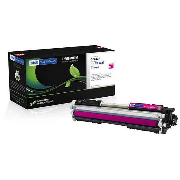 MSE Remanufactured Magenta Toner Cartridge for Color LJ CP1025 M175 M275 (Alternative for HP CE313A 126A) (1000 Yield)