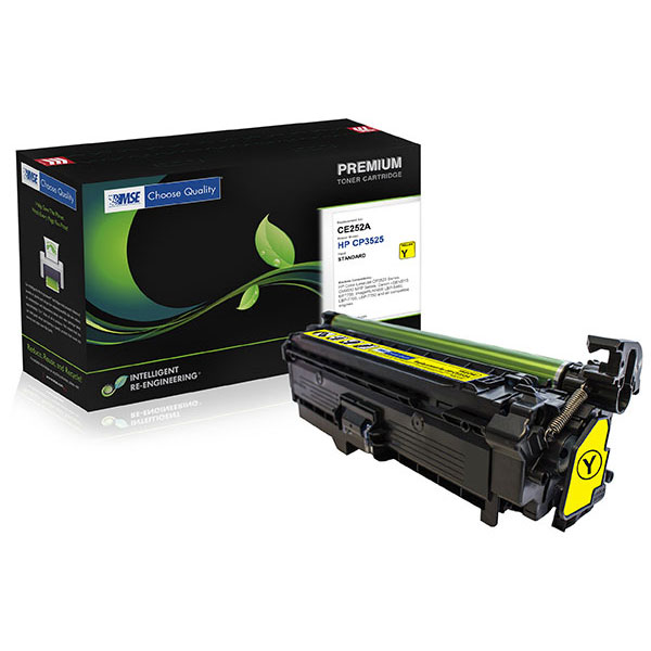 MSE Remanufactured Yellow Toner Cartridge for Color LJ CM3530 MFP CP3525 (Alternative for HP CE252A 504A) (7000 Yield)