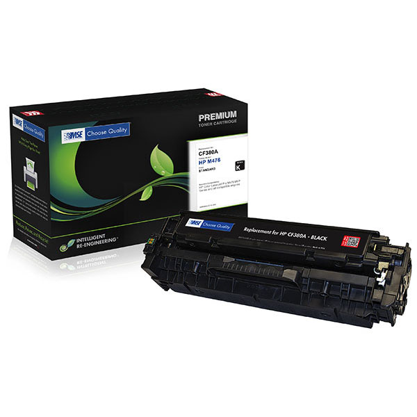 MSE Remanufactured Black Toner Cartridge for Color LJ Pro M476 (Alternative for HP CF380A 312A) (2400 Yield)