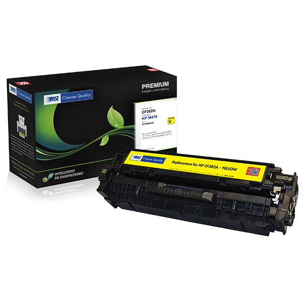 MSE Remanufactured Yellow Toner Cartridge for Color LJ Pro M476 (Alternative for HP CF382A 312A) (2700 Yield)