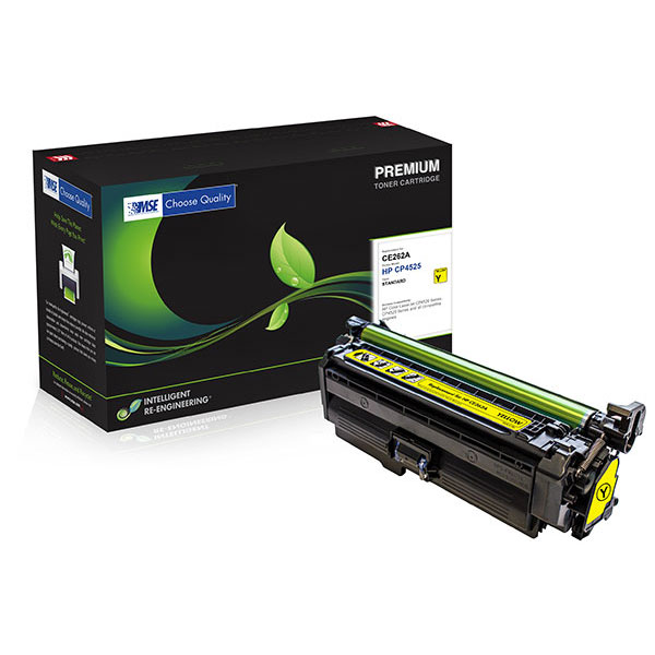 MSE Remanufactured Yellow Toner Cartridge for Color LJ CP4025 CP4525 (Alternative for HP CE262A 648A) (11000 Yield)