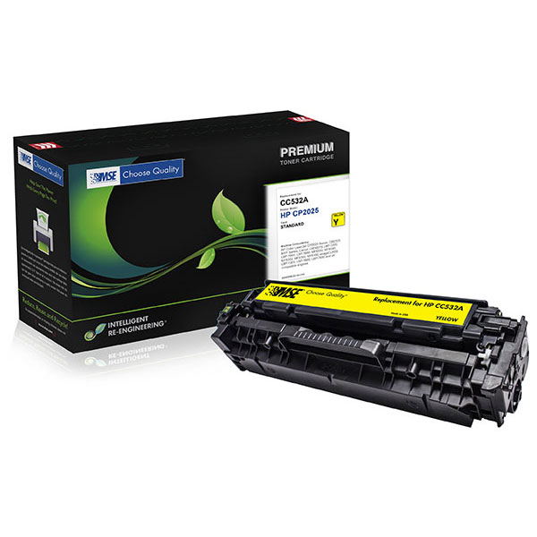MSE Remanufactured Yellow Toner Cartridge for Color LJ CM2320 MFP CP2025 LBP-7200 7660 MF8350 8380 8580 (Alternative for HP CC532A 304A Canon 2659B001AA CRG-118Y) (2800 Yield)