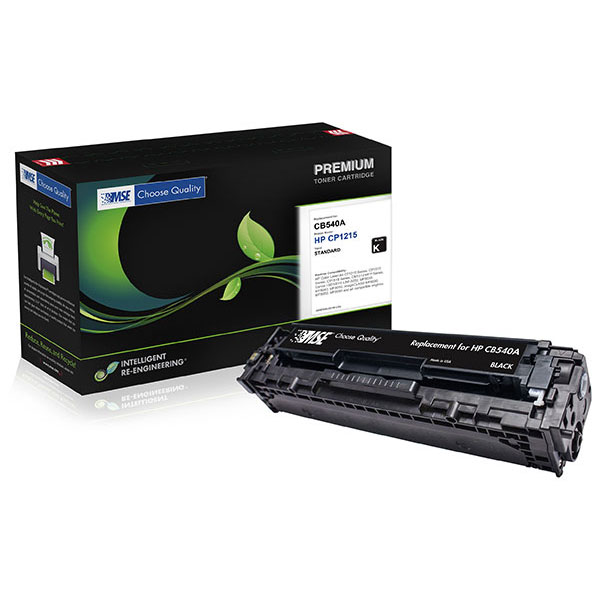 MSE Remanufactured Black Toner Cartridge for Color LJ CM1312 MFP CP1215 CP1515 CP1518 (Alternative for HP CB540A 125A) (2200 Yield)