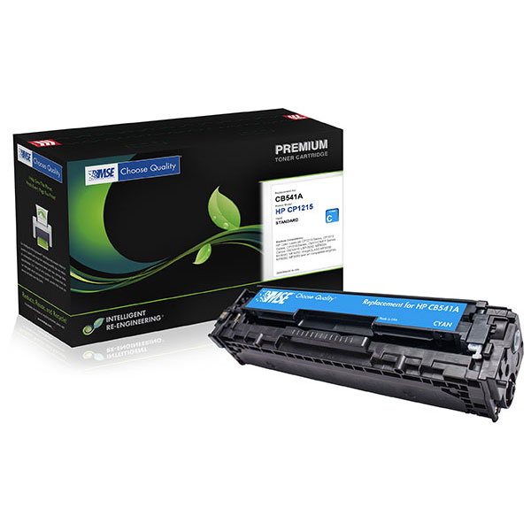 MSE Remanufactured Cyan Toner Cartridge for Color LJ CM1312 MFP CP1215 CP1515 CP1518 (Alternative for HP CB541A 125A) (1400 Yield)