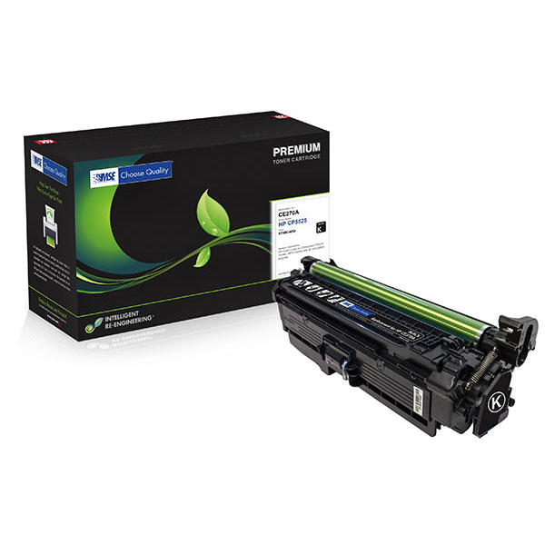 MSE Remanufactured Black Toner Cartridge for Color LJ CP5525 M750 (Alternative for HP CE270A 650A) (13500 Yield)
