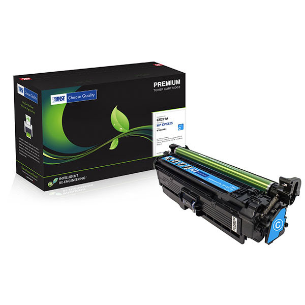 MSE Remanufactured Cyan Toner Cartridge for Color LJ CP5525 M750 (Alternative for HP CE271A 650A) (15000 Yield)