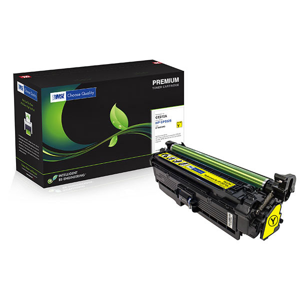 MSE Remanufactured Yellow Toner Cartridge for Color LJ CP5525 M750 (Alternative for HP CE272A 650A) (15000 Yield)
