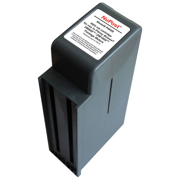 NuPost Non-OEM New Build Red Postage Meter Ink Cartridge for DM800 DM800i DM825 DM875 DM900 DM925 DM1000 DM1100 (Alternative for Pitney Bowes 766-8) (52500 Yield)