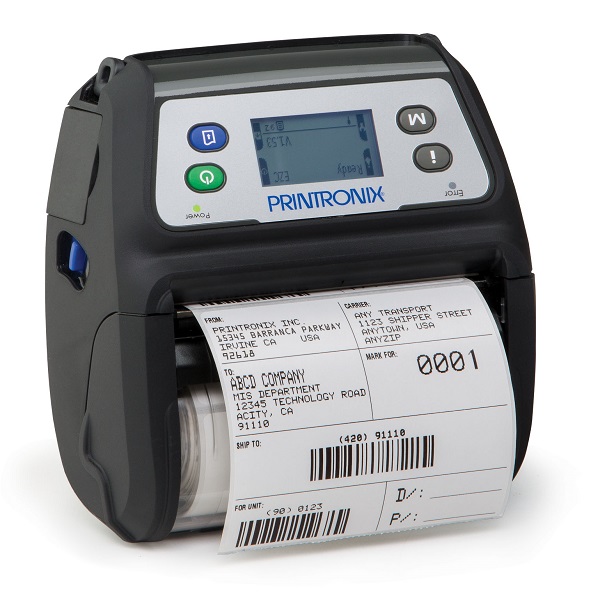 Printronix M4L2 Direct Thermal Mobile Label Printer (4 ips) (203 dpi) (4.09" Print Width) (USB/Bluetooth) (Includes Battery USB Cable Belt Clip)