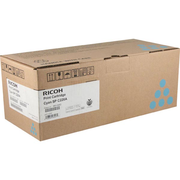 Ricoh Aficio SP C220 C221 C222 C240SF Cyan Toner Cartridge (2000 Yield)