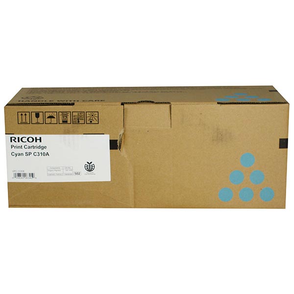 Ricoh Aficio SP C231, C232, C242DN, C311N, C312DN, C320DN, C340DN Cyan Toner Cartridge (2,500 Yield) (Type SPC310A)