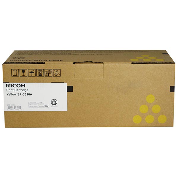 Ricoh Aficio SP C231, C232, C242DN, C311N, C312DN, C320DN, C340DN Yellow Toner Cartridge (2,500 Yield) (Type SPC310A) - Ricoh