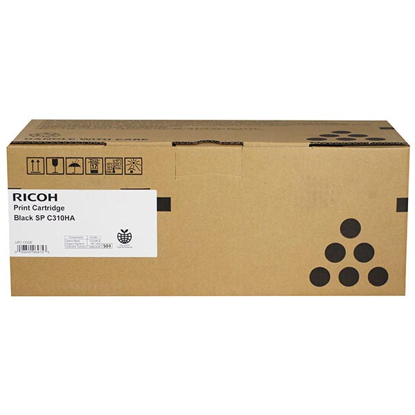 Ricoh Aficio SP C231, C232, C242DN, C311N, C312DN, C320DN High Yield Black Toner Cartridge (6,500 Yield) (Type SPC310HA)