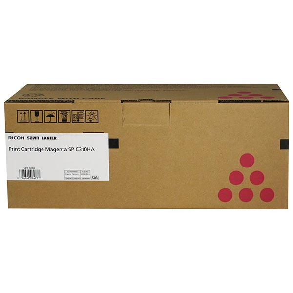 Ricoh Aficio SP C231, C232, C242DN, C311N, C312DN, C320DN High Yield Magenta Toner Cartridge (6,500 Yield) (Type SPC310HA)