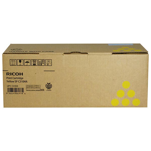 Ricoh Aficio SP C231, C232, C242DN, C311N, C312DN, C320DN High Yield Yellow Toner Cartridge (6,500 Yield) (Type SPC310HA)