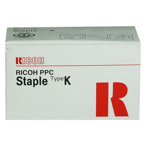 Ricoh SR760, 770, 790, 850, 860, 880, 920, 960, 970, 980, 3000, 3010, 3020, 3030, 3070, 3090, 4000, 4020, 4030, 4060, 4070 Staples (5,000 Staples/Ctg) (1 Ctg/Box) (Type K)