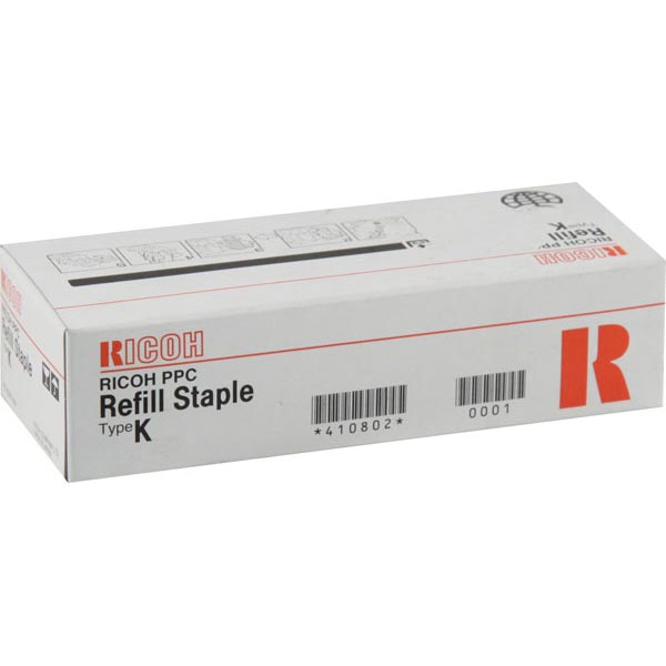 Ricoh SR760, 770, 790, 850, 860, 880, 920, 960, 970, 980, 3000, 3010, 3020, 3030, 3070, 3090, 4000, 4020, 4030, 4060, 4070 Staple Cartridge Refill (5,000 Staples/Ctg) (3 Ctgs/Ctn) (Type K)