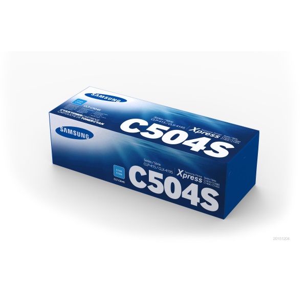 Samsung (CLT-C504S/XAA) CLP-415NW, CLX-4195FW, Xpress C1810W, C1860FW Cyan Toner Cartridge (1,800 Yield)
