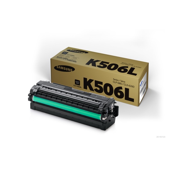 Samsung (CLT-K506L/XAA) CLP-680ND, CLX-6260FD, CLX-6260FW High Yield Black Toner Cartridge (6,000 Yield)