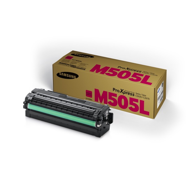 Samsung (CLT-M505L/XAA) C2620DW, C2670FW Magenta Toner Cartridge (3,500 Yield)