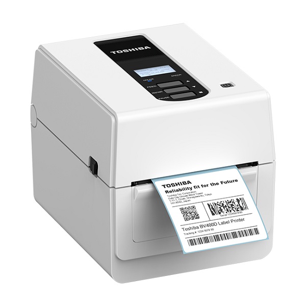 Toshiba BV410D 4" 300 DPI 5 ips USB + Ethernet LAN with LCD White Case Desktop Direct Thermal Printer Toshiba TPCL Emulation: Zebra ZPL2 Sato SBPL Datamax DPL