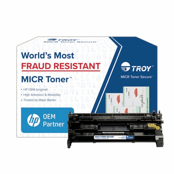 TROY M404, M406, M428 Standard Yield MICR Toner Secure Cartridge (Coordinating HP Part Number CF258A) (3,000 Yield)